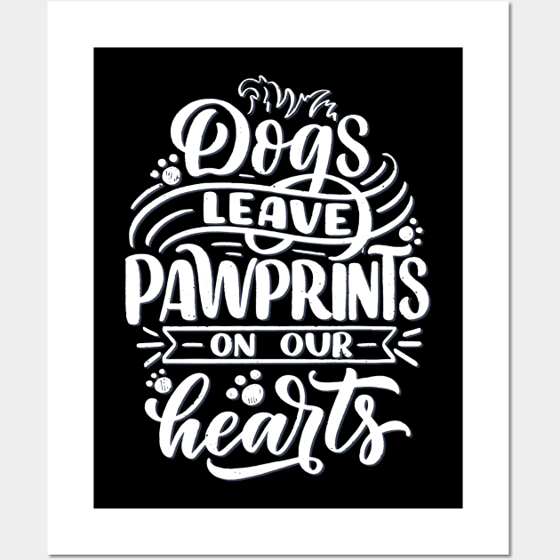 Dog Lovers Quotes Gift 002 White Wall Art by AST